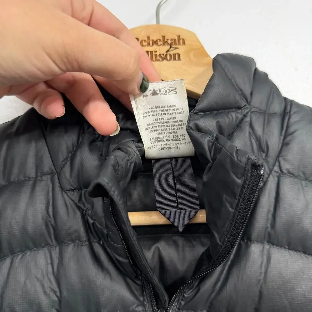 Patagonia Women's Down Sweater Puffer Jacket Black Coat SZ SMALL Winter EUC - Picture 9 of 9